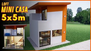 MINI CASA 5 X 5 m – Loft – Faça várias para alugar [upl. by Notnelc]