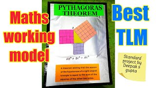 Pythagoras theorem working model easy to prove pythagorastheorem pythagoreantheorem mathstlm [upl. by Uyerta]