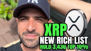 XRP RIPPLE NEW RICH LIST HOLD 3436 YOU ARE IN TOP 10 LFG [upl. by Aicercal]