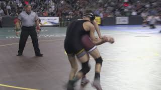 Joey Olivieri defeats Justin Bierdumpfel in NJSIAA state wrestling quarterfinals [upl. by Leesen]