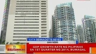 BT GDP growth rate ng Pilipinas sa 1st Quarter ng 2014 bumagal [upl. by Goldwin315]