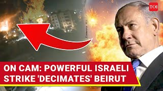 Israel Flattens Hezbollah Warehouse Near Beirut 650 Killed  Day 4 Of Lebanon Bombings [upl. by Rudich338]