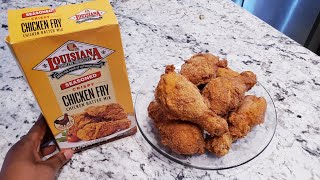 HOW TO FRY LOUISIANA SEASONED CRISPY CHICKEN FRY\\BATTER MIX [upl. by Jodoin]