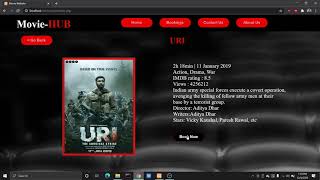 Online Movie Ticket Booking Website  Website Development  Mini Project [upl. by Crowell400]