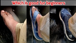 barefoot car driving or with shoes  Which is best for beginners [upl. by Etnoed]