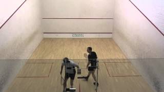 Norfolk squash EA1 Hadleigh Farrer v Potters David Hall game 1 4th string0122 [upl. by Maccarone]