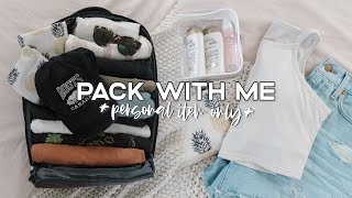 Minimalist PACK WITH ME Personal Item Only ✈️  Travel Essentials  Packing Tips [upl. by Alled]