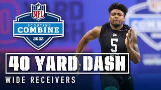 Wide Receivers Run the 40Yard Dash at 2022 NFL Combine Thornton hits 421 [upl. by Ocsirf]