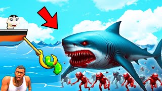 Unlocking DEEP SONAR to Catch HUGE FISHES in CAT GOES FISHING  SHARK FISH GAME with SHINCHAN CHOP [upl. by Johnathon272]