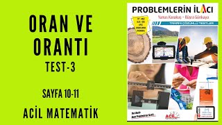 PROBLEMLERİN İLACI SORU BANKASI Acil MatematikSayfa 1011 [upl. by Aivin488]