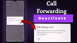 Call Settings Error Your carrier doesnt support disabling call forwarding  Deactivated🚫✅  Airtel [upl. by Ibbed184]