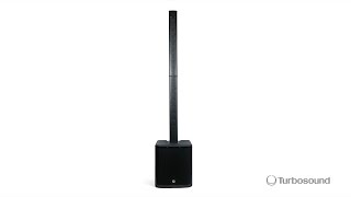 TURBOSOUND iNSPIRE iP2000 1000 Watt Powered Column Loudspeaker with a 12quot Subwoofer [upl. by Dolph]