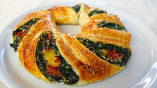 Ciambella rustica in 5 minuti Pasta sfoglia ripiena per i giorni di festa [upl. by Maon998]