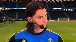 Zlatan Ibrahimovic Kastar bollen på Färöarnas målvakt [upl. by Sert988]