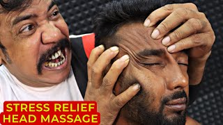 Stress Relief Head Massage amp Forehead Tapping by Asim Barber  Deep Relaxation amp Loud Cracks  ASMR [upl. by Yaniv]