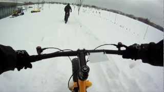 SURLYampSALSA CYCLES FAT BIKE SNOW RIDE [upl. by Leimad]