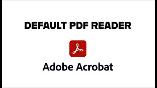 SMCHS  Set Acrobat as Default [upl. by Christoph]