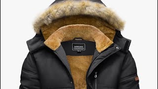 Winter jacket review TACVASEN Mens Thicken Parka [upl. by Saxen]