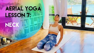 1hour Aerial Yoga Lesson 7  Neck  BeginnerIntermediate Class  CamiyogAIR [upl. by Anaerdna]