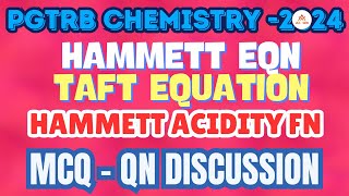 trblatest Hammett equation  Taft equation  Hammett acidity function  QN discussion  Imp ins [upl. by Yahska887]