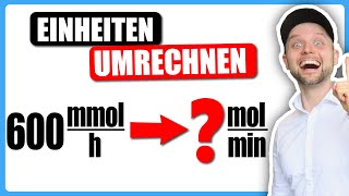 Einheiten umrechnen  mmolh in molmin [upl. by Adlihtam]