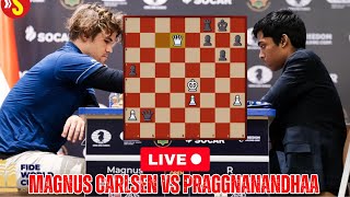 🔴 Carlsens strategic brilliance Magnus Carlsen vs Praggnanandhaa Norway Chess 2024 [upl. by Ellerehc193]