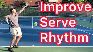 5 Drills For Better Serve Rhythm And Timing Tennis Lesson [upl. by Tterrab]