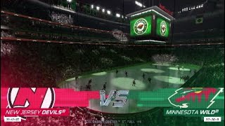 PS4 NHL 20 New Jersey Devils Vs Minnesota Wild [upl. by Annahsat673]