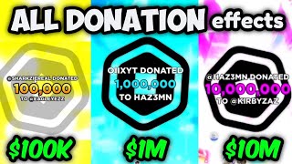 51001K10K100K1M10M ROBUX DONATION EFFECTS in PLS DONATE [upl. by Selestina338]