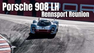 Porsche Rennsport Reunion 7  onboard with the Porsche 908 Longtail [upl. by Kralc317]