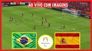 BRASIL X ESPANHA AO VIVO COM IMAGENS  Futebol Feminino SEMIFINAL Jogos Olímpicos Paris 2024 FIFA24 [upl. by Coffeng595]