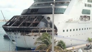 Fire breaks out on Royal Carribean cruise ship [upl. by Aivataj]