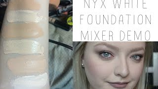 New NYX White Foundation Mixer  On Fair Skin  FI [upl. by Kavanaugh]