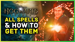 Hogwarts Legacy Gameplay  All Spells amp How To Unlock Them [upl. by Anirrak]