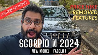 Scorpio N 2024 Top Model  Features REMOVED amp Price Changes [upl. by Georgeta]