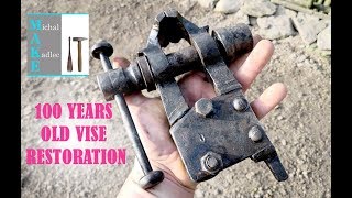 Is it worlds smallest blacksmith vise 100 years old vise restoration [upl. by Shrier]