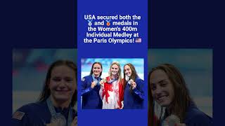 USA secured both the Silver and Bronze medals in Womens 400m Individual Medley at Paris Olympics [upl. by Mcquoid]