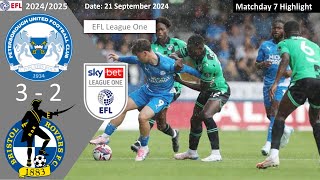 Peterborough United 32 Bristol Rovers Matchday 7 202425 EFL League One Highlight [upl. by Jacobsen]