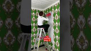 How to stick wallpaper on wall wallpaper how to paste wall lovewallpapers hdscreen wallpaperhd [upl. by Hpsoj]