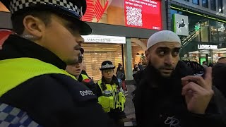 Angry Muslims Report Christian Street Preacher to Manchester Police 👮👮👮🏿‍♂️ [upl. by Bobbie829]