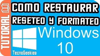 Como restaurar Windows 10 a su estado de fábrica sin perder la licencia [upl. by Voletta987]