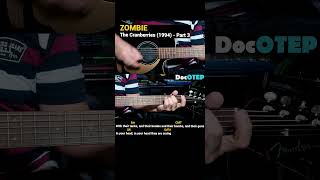 Zombie  The Cranberries 1994 Easy Guitar Chords Tutorial with Lyrics Part 3 SHORTS REELS [upl. by Frerichs]