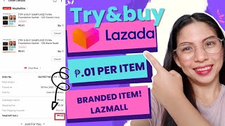 LAZADA LIBRE TRYampBUY  ₱001 Per item  Branded LazMall  FREE ITEM  TIPID HACKS [upl. by Huxley479]