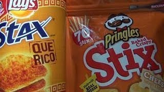 Lays Stax Que Rico Adobadas vs Pringles Baked Crispy Stix [upl. by Htebzil]