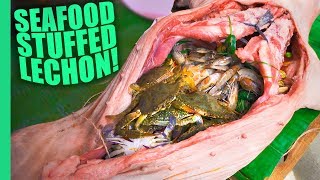 Seafood Stuffed Lechon  Meet the Philippines Mad Food Scientist [upl. by Eeralih]