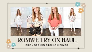 ROMWE PreSpring Fashion Affordable Try On Haul [upl. by Aehsa]