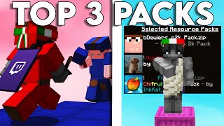 Top 3 Best Minecraft Texture Packs For PVP FPS BOOST And Bedwars [upl. by Yaf304]