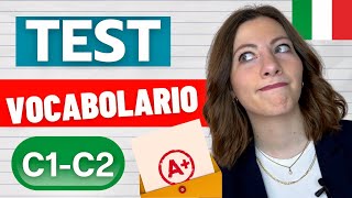 TEST di LESSICO italiano Livello AVANZATO C1C2  Quante Parole Conosci Amplia il vocabolario [upl. by Onileva]