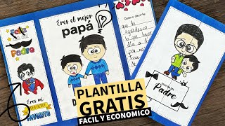 Tarjeta del día del padre para niños  Fácil y económica [upl. by Nnawtna502]