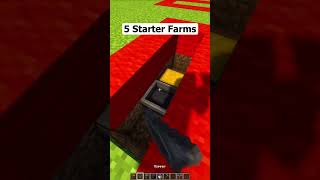 5 Minecraft Starter Farms 👨‍🌾 minecraft [upl. by Garihc]